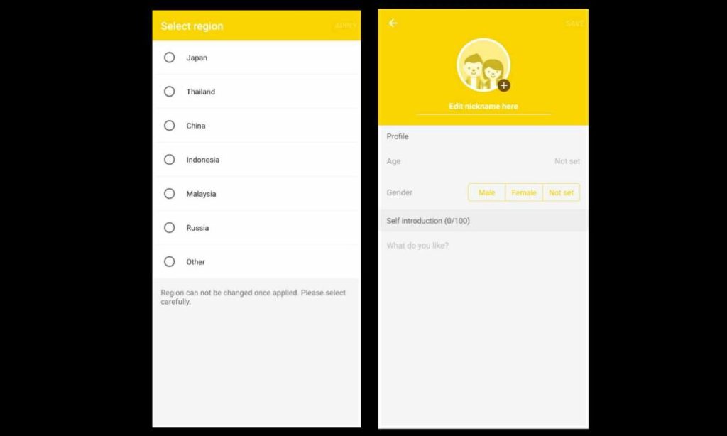 Profile in Lemon Dating App
