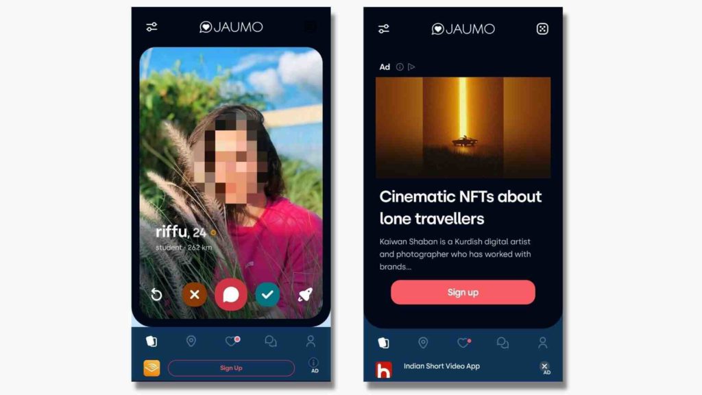 Jaumo UI, Jaumo Dating App Review