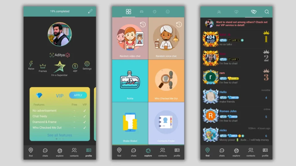 SayHi App UI